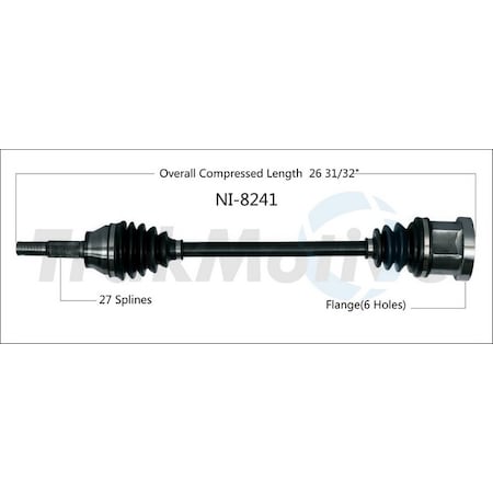 Surtrack Axle Cv Axle Shaft, Ni-8241 NI-8241